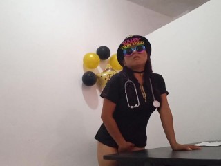 MY SECRETARY IS A WHORE AND SHE EXPLORES HER ANUS WITH A SEXUAL OBJECT