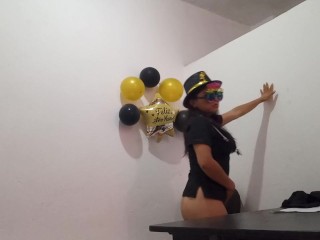 MY SECRETARY IS A WHORE AND SHE EXPLORES HER ANUS WITH A SEXUAL OBJECT