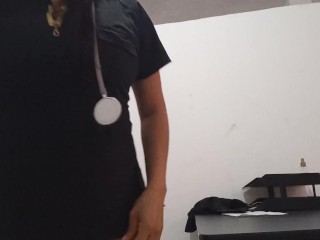 MY SECRETARY IS A WHORE AND SHE EXPLORES HER ANUS WITH A SEXUAL OBJECT