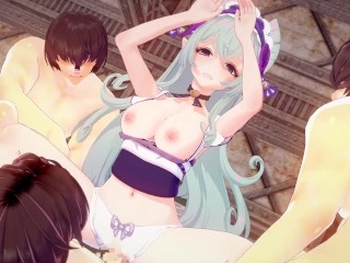 【原神】夢見月瑞希が複数人に乳揉まれ攻められる3Dエロアニメーション。(ゆめみづきみずきpart2。Genshin Yumemizuki Mizuki gangbang.梦见月瑞希群交)