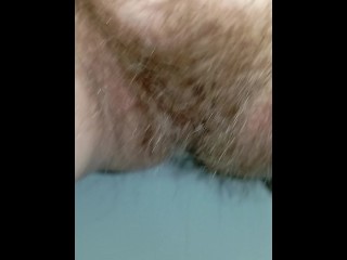 How does a woman pee? Watch that hairy pissing pussy in the toilet | Up close POV