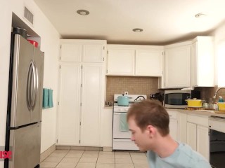 DOG HOUSE - Kinky Babe Multitasks Eating Pie And Getting Fucked By Her Step Brother