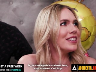 ACCIDENTAL GANGBANG - 5 Males Cheer Up Their Sexy Friend By Gangbanging Her SPANISH SUBTITLES