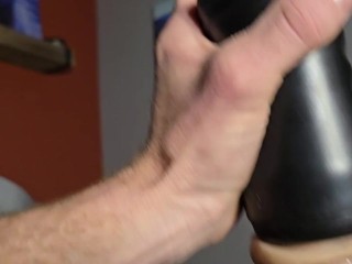 Late night fun with big cumshot . Muscular man masturbation