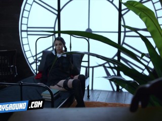 COSPLAYGROUND - Wednesday Sneaks Away From The Addams Family To Makes Herself Cum (Alex Coal)