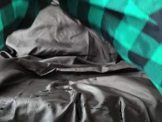 Came back horny from a slumber party and squirt in my pants with a big stream from my pussy