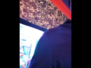 Risky restroom sex at public bowling alley with Him. BadBlondieMonroe