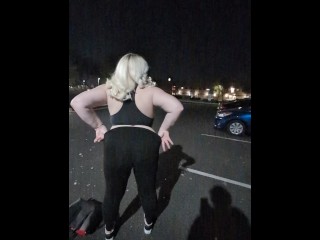 Part 2 to our night out bowling. Risky outside public fun with Him. BadBlondieMonroe