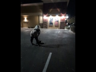 Part 2 to our night out bowling. Risky outside public fun with Him. BadBlondieMonroe