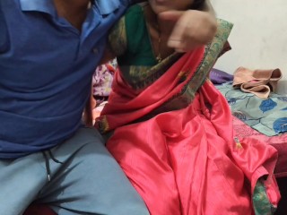 The maid took off the saree and got her pussy and ass by fucking her owner