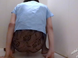 生ちんぽ欲しくてうずくアナルをおもちゃに跨って満たすドスケベ淫乱女装男子