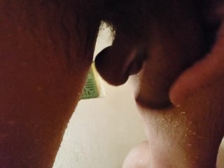 Bro check out my saggy nuts in the shower