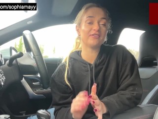 Filthy Brit fingers pussy in car while Geordie builders watch onsite | Sophia Mayy