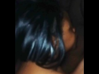 TOLD MY FREAKY BABY TOO SUCK DADDY FAT DICK 1st THEN SLIDE HER TONGUE BETWEEN GORILLA CHEEKS 2nd!!!!