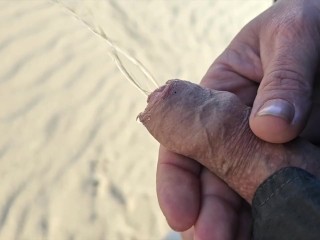 Holding His Dick during PEE Compilation on the Beach and I Pee on the Beach 7 Videos