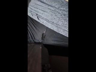 RUBBING against the CORNER OF THE humping TABLE until i Cum wet pussy lube