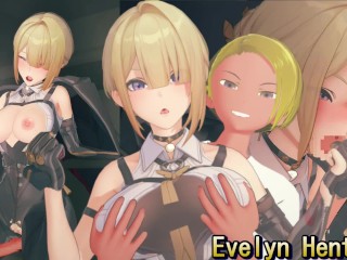 【ゼンレスゾーンゼロ イヴリン・シェヴァリエ】3Dエロアニメーション(背後乳揉み⇒手マン⇒手コキ⇒フェラ⇒セックス いぶりん3 ZZZ Evelyn Chevalier hentai sex.伊芙琳