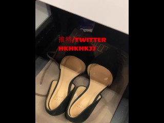 cum My boss working Flats shoes (Preview)