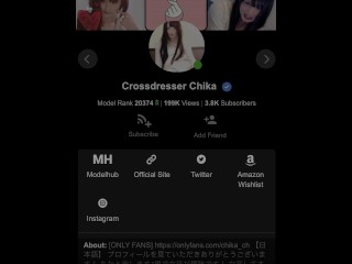 Individual video of a blue-haired fantasy transvestite masturbating while streaming