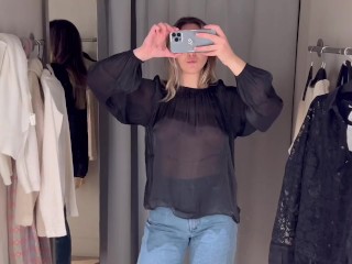 Best See Through Items Try on Haul NO BRA