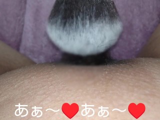 【字幕付き】電動ブラシで淫語連発クリオナ♥️クリちゃん赤黒くなっちゃってる♥️ビラビラがパクパクしちゃってる♥️
