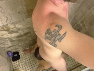 Dirty Wife Rimjob in the Shower