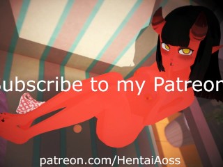 Meru the Succubus OVA - Meru shows you her Footjob skills than fucks you until Creampie