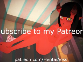 Meru the Succubus OVA - Meru shows you her Footjob skills than fucks you until Creampie