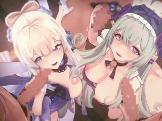 【原神 乱交セックス2】夢見月瑞希,珊瑚宮心海が集団エッチする3Dエロアニメ動画(Sangonomiya Kokomi,Yumemizuki Mizuki group orgy sex2.)