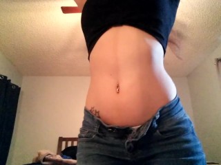 Solo Female With Big Tits Gives JOI and Belly Worship Instructions