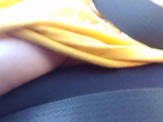 Driving around the city flashing my titties being naughty onlyfans @strawberry926