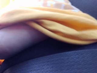 Driving around the city flashing my titties being naughty onlyfans @strawberry926