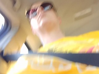 Driving around the city flashing my titties being naughty onlyfans @strawberry926