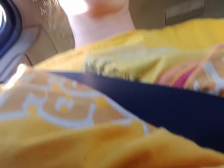 Driving around the city flashing my titties being naughty onlyfans @strawberry926