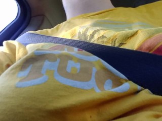 Driving around the city flashing my titties being naughty onlyfans @strawberry926