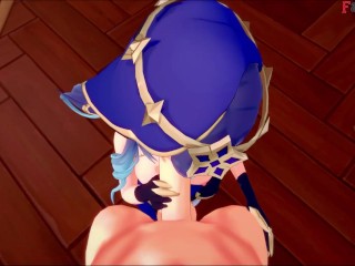 Layla blowjob & Fucking on Jeans Office | 1 | Genshin Impact | Full & POV on patreon: Fantasyking3