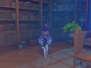 Layla blow job sex on Jeans Office | 1 | Genshin Impact | Full & POV on patreon: Fantasyking3