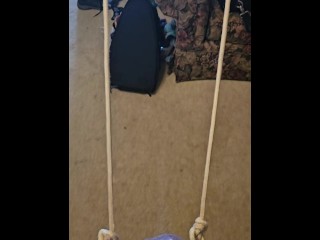 Holding 20 lbs with my balls, ordered by my Master.