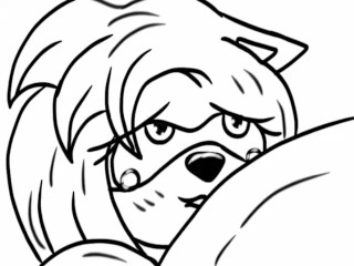 Amy Rose having fun with a big dildo and squirting on it