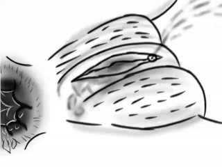 Amy Rose having fun with a big dildo and squirting on it