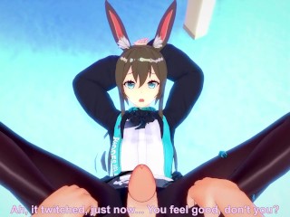 POV Hentai Footjob From Amiya from Arknights