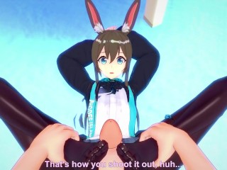 POV Hentai Footjob From Amiya from Arknights