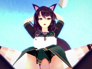 POV Hentai Footjob From Melantha from Arknights