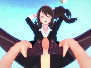 POV Hentai Footjob From Sae from Classroom of the Elite