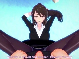 POV Hentai Footjob From Sae from Classroom of the Elite