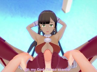 POV Hentai Footjob From Tione from Danmachi