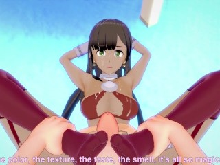 POV Hentai Footjob From Tione from Danmachi