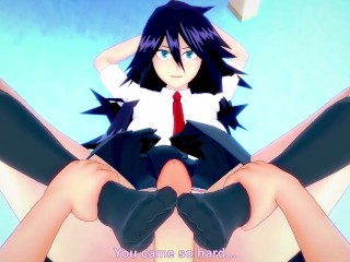 POV Hentai Footjob from Nemuri from My Hero Academia