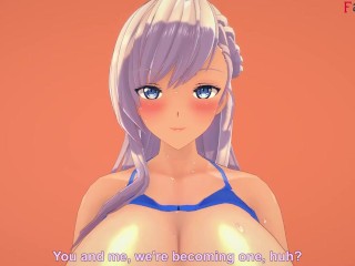 Belfast on bikini sex on the pool | Free POV | Azur Lane | Full & POV on patreon: Fantasyking3