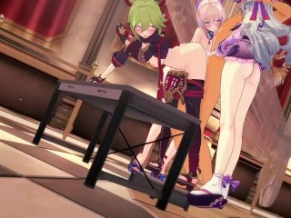 【原神 逆レハーレム】夢見月瑞希,珊瑚宮心海,久岐忍,九条裟羅と4p&5pエッチする3Dエロアニメ(Raiden ,Sangonomiya Kokomi,Kuki Shinobu,Kujou Sara